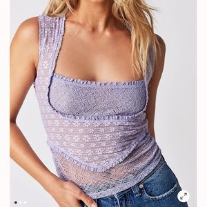 Free people - My party too short sleeve in little lavender